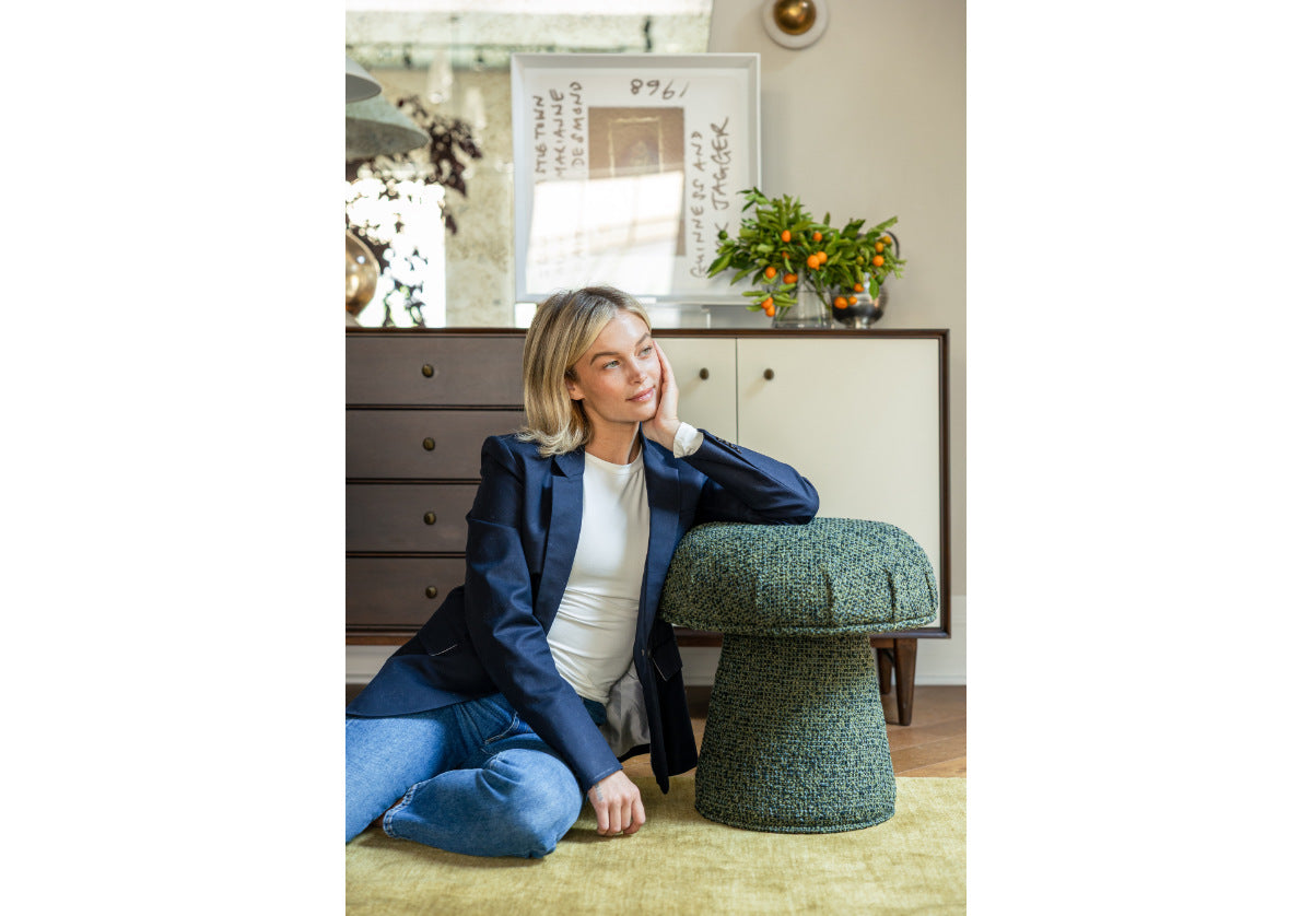 MUSHROOM OTTOMAN | Loden Green