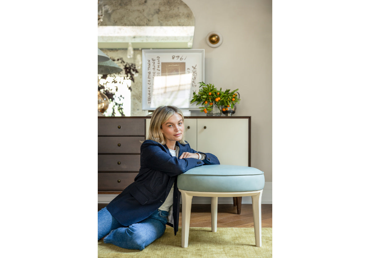STEVIE OTTOMAN | Ocean Leather