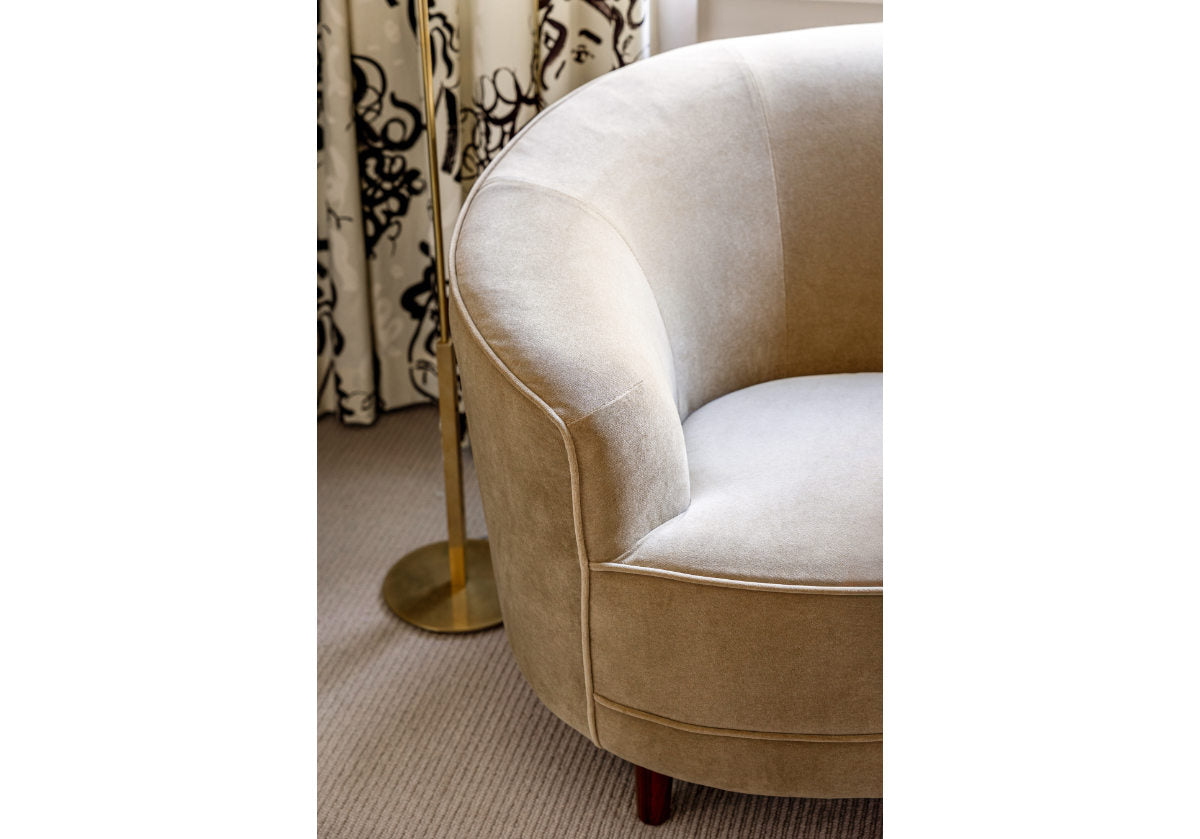 COLETTE CURVED SOFA | Camel Velvet