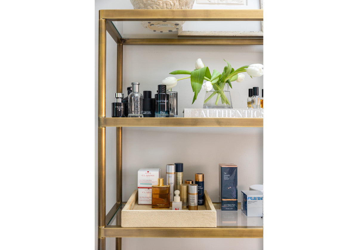 TALL BEATRICE BRASS ETAGERE