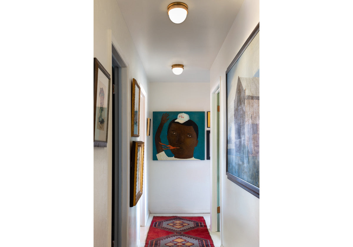 ALYS FLUSH MOUNT | Glass & Brass