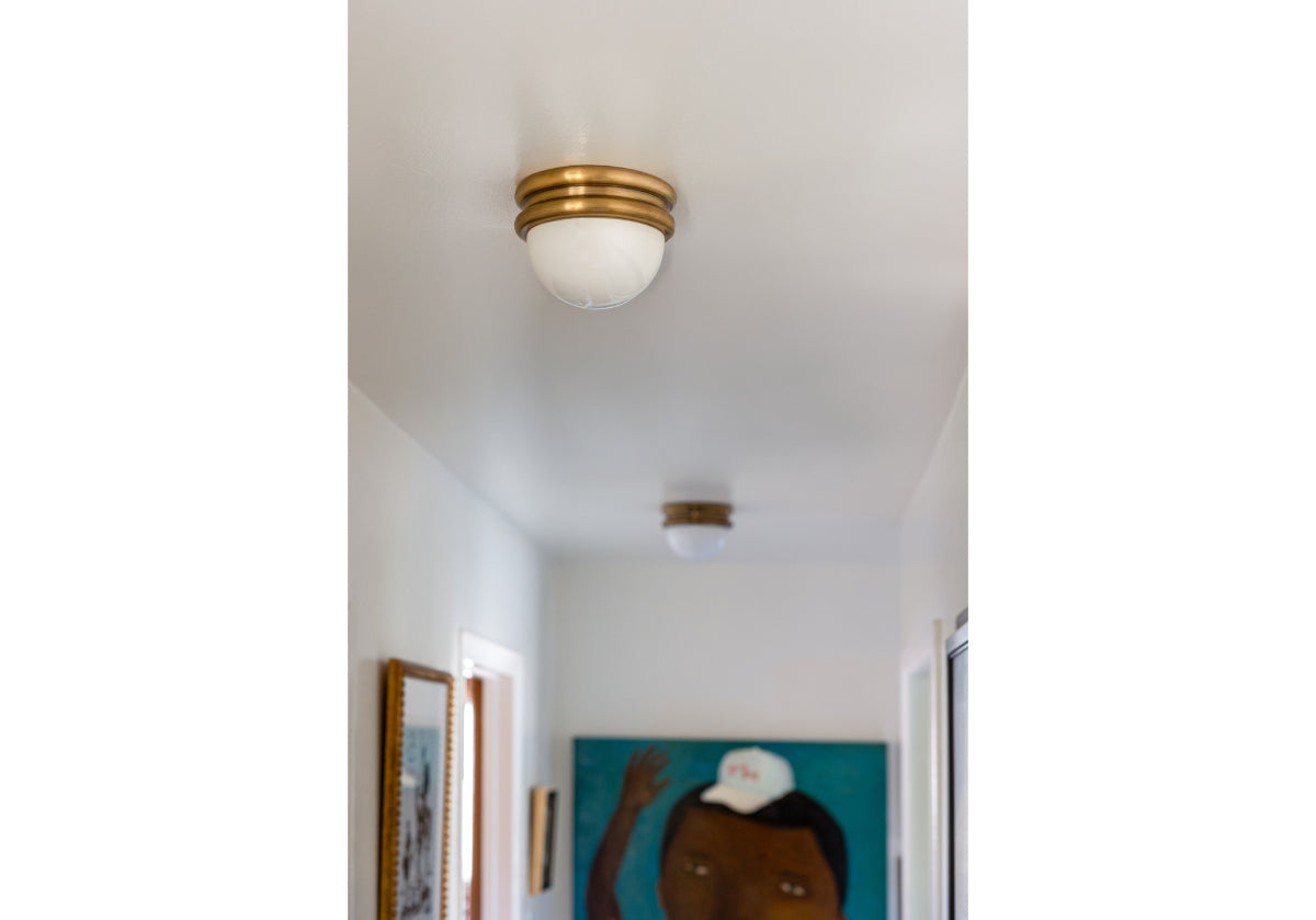 ALYS FLUSH MOUNT | Glass & Brass