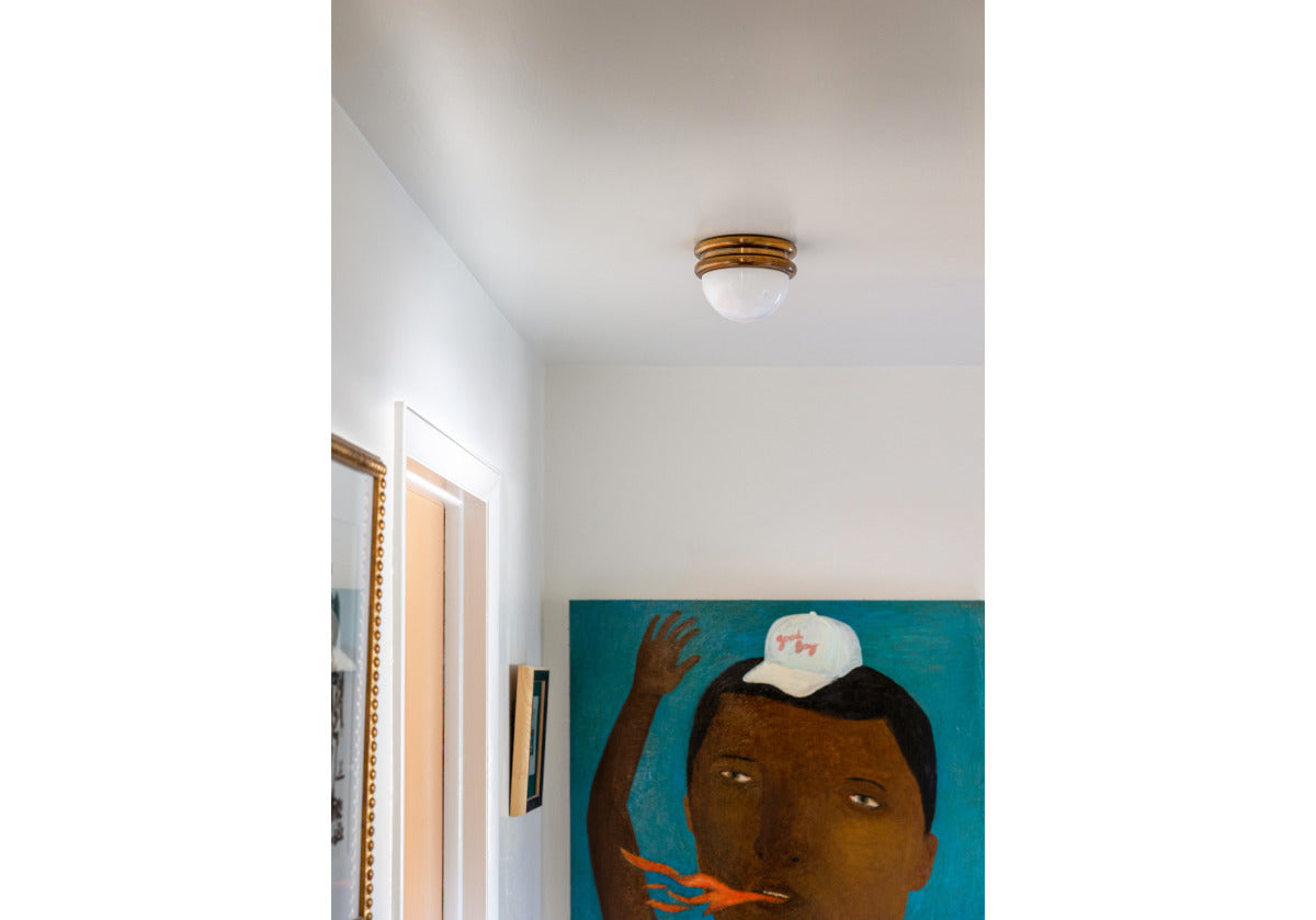 ALYS FLUSH MOUNT | Glass & Brass