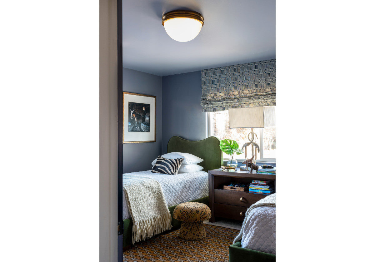 ALYS FLUSH MOUNT | Glass & Brass