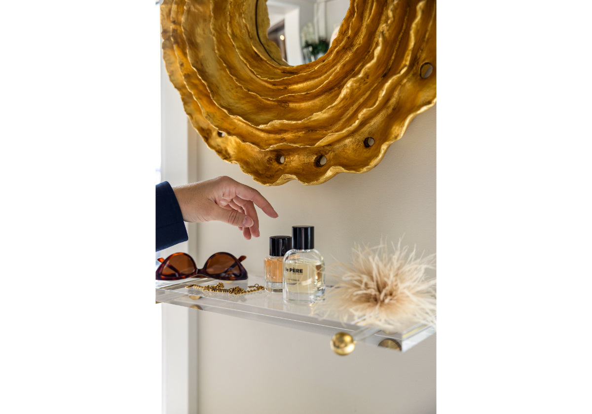 LUCIE LUCITE WALL-MOUNTED SHELF