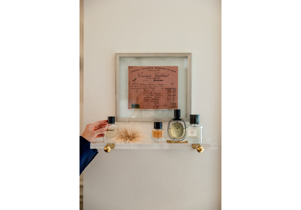 LUCIE LUCITE WALL-MOUNTED SHELF