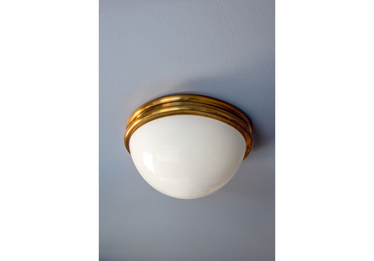 ALYS FLUSH MOUNT | Glass & Brass