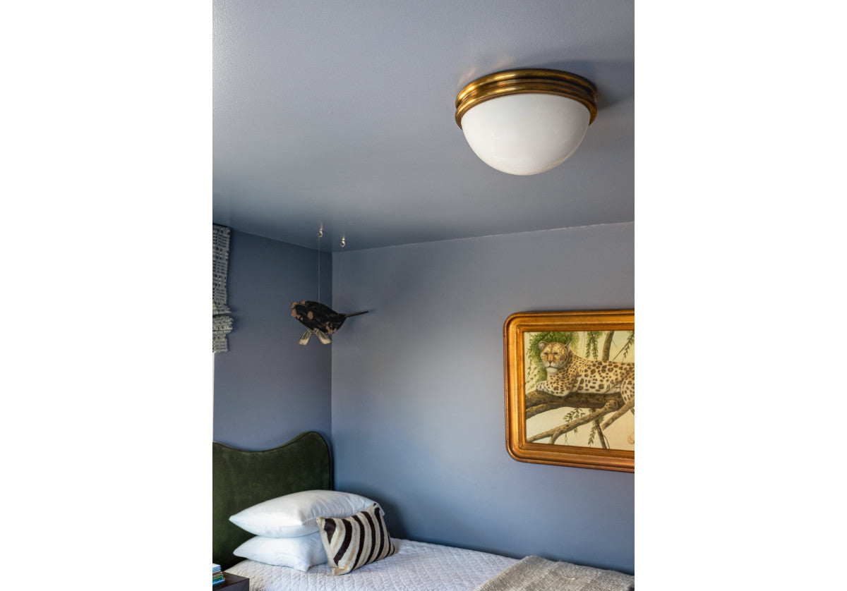 ALYS FLUSH MOUNT | Glass & Brass
