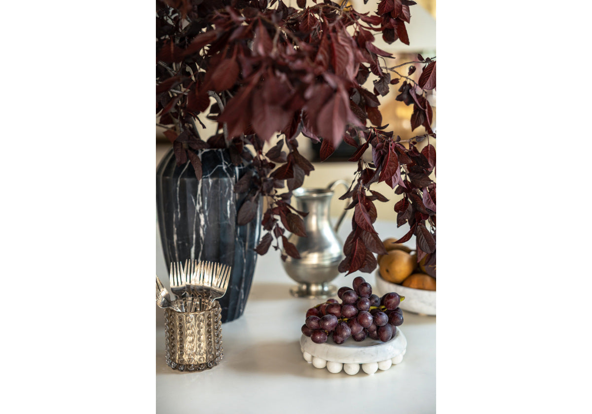 FLORA MARBLE VASE | Black