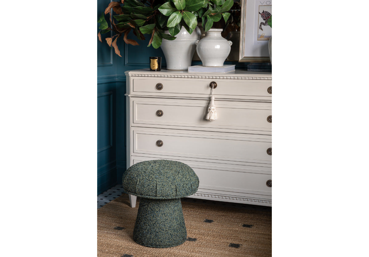 MUSHROOM OTTOMAN | Loden Green