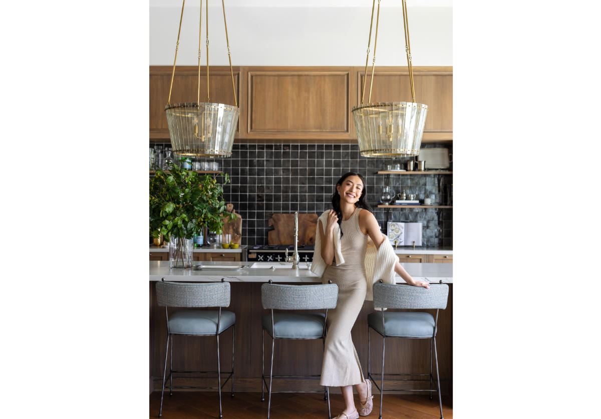 YVETTE COUNTER STOOL | Ocean Leather & Tweed