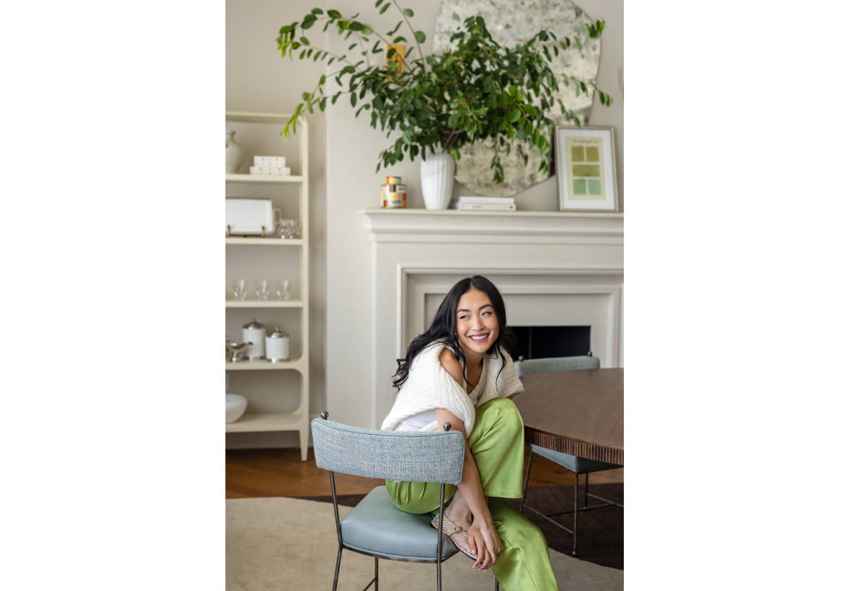 YVETTE CHAIR | Ocean Leather & Tweed