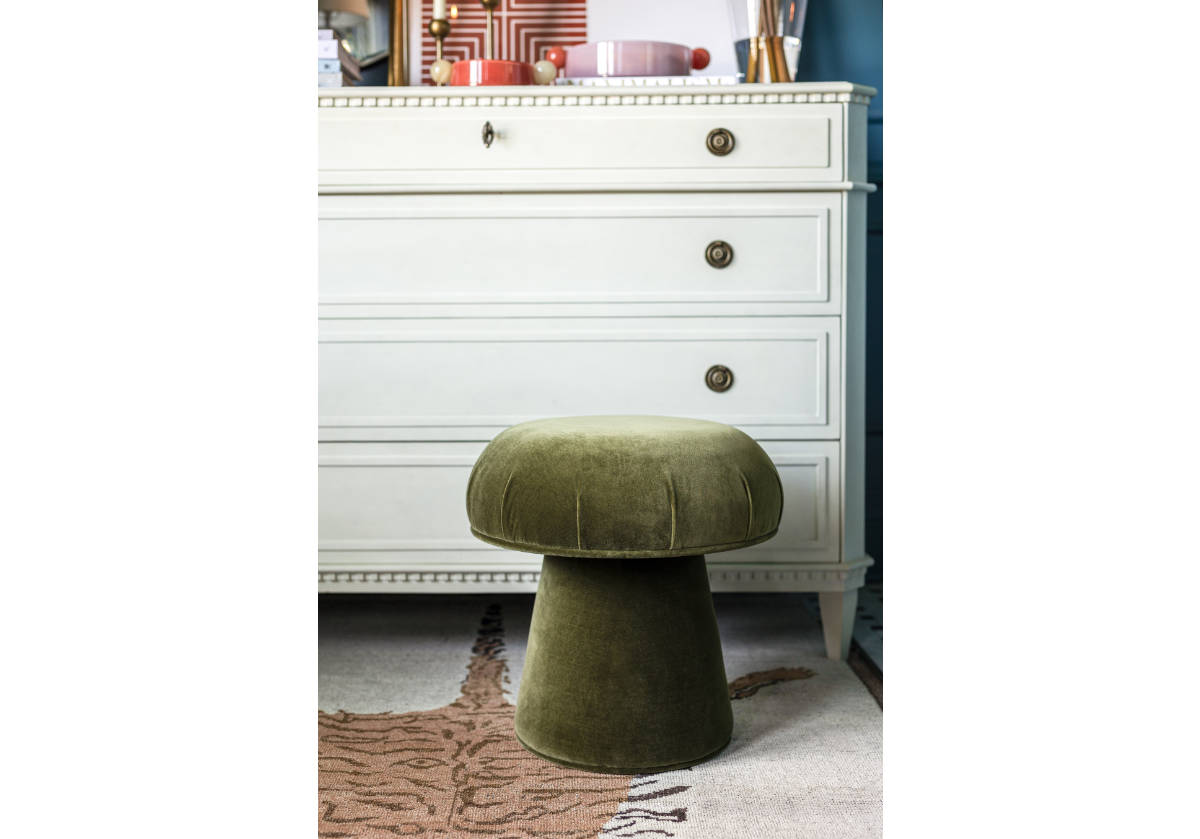 MUSHROOM OTTOMAN | Olive