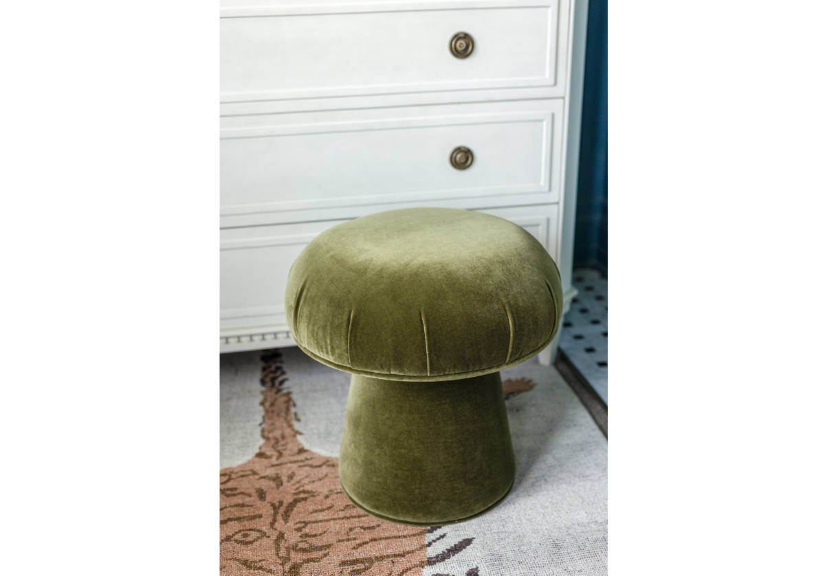 MUSHROOM OTTOMAN | Olive