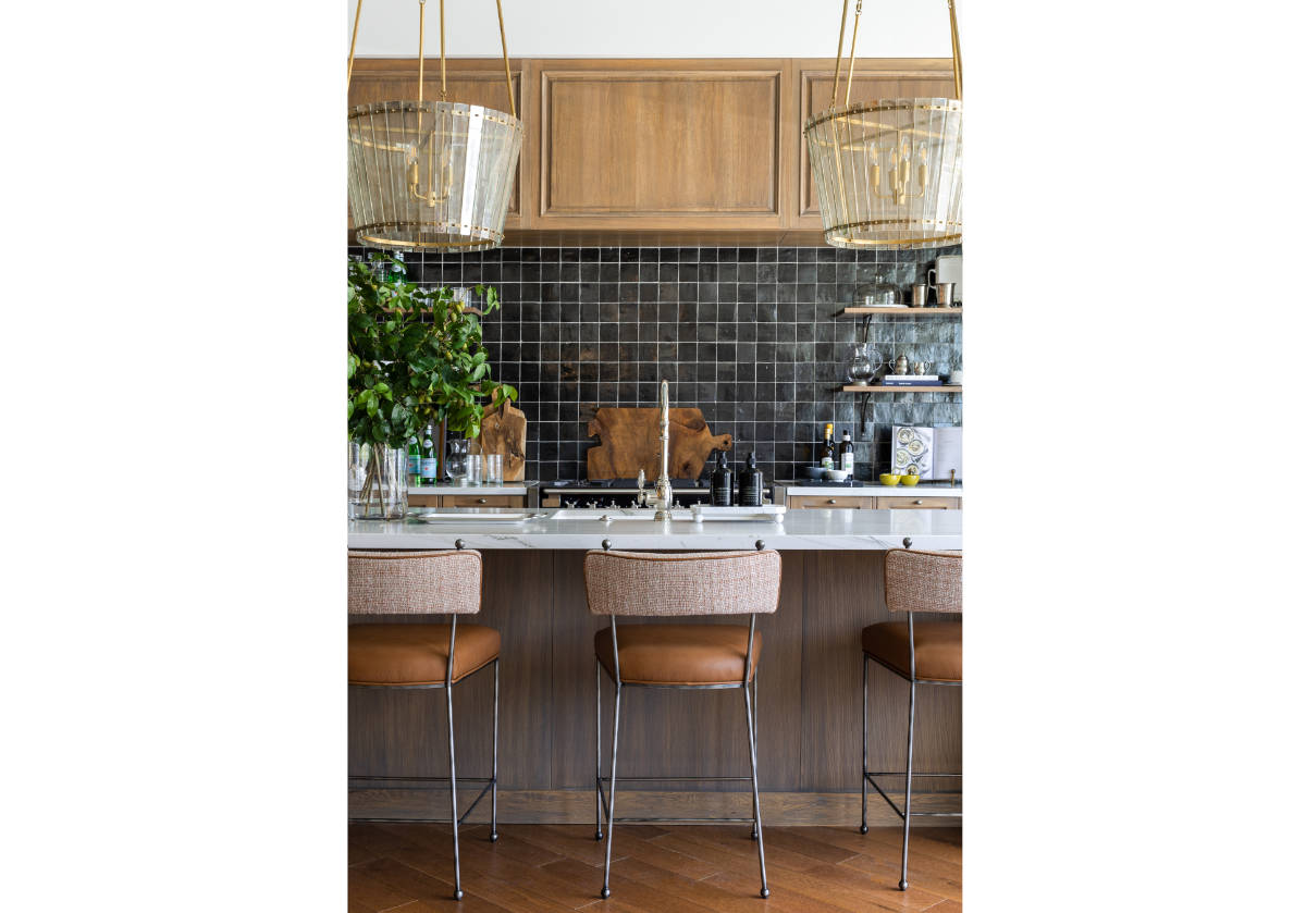 YVETTE COUNTER STOOL | Terra Leather & Tweed