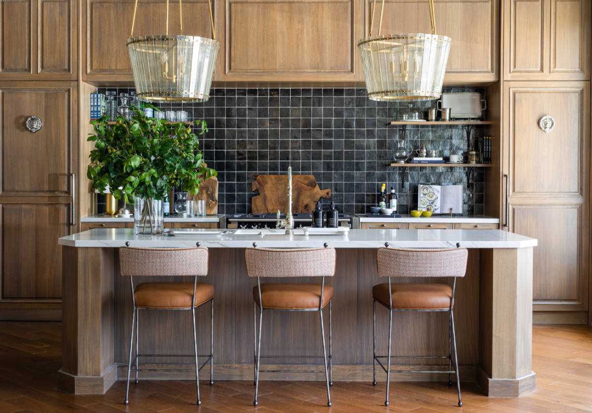 YVETTE COUNTER STOOL | Terra Leather & Tweed