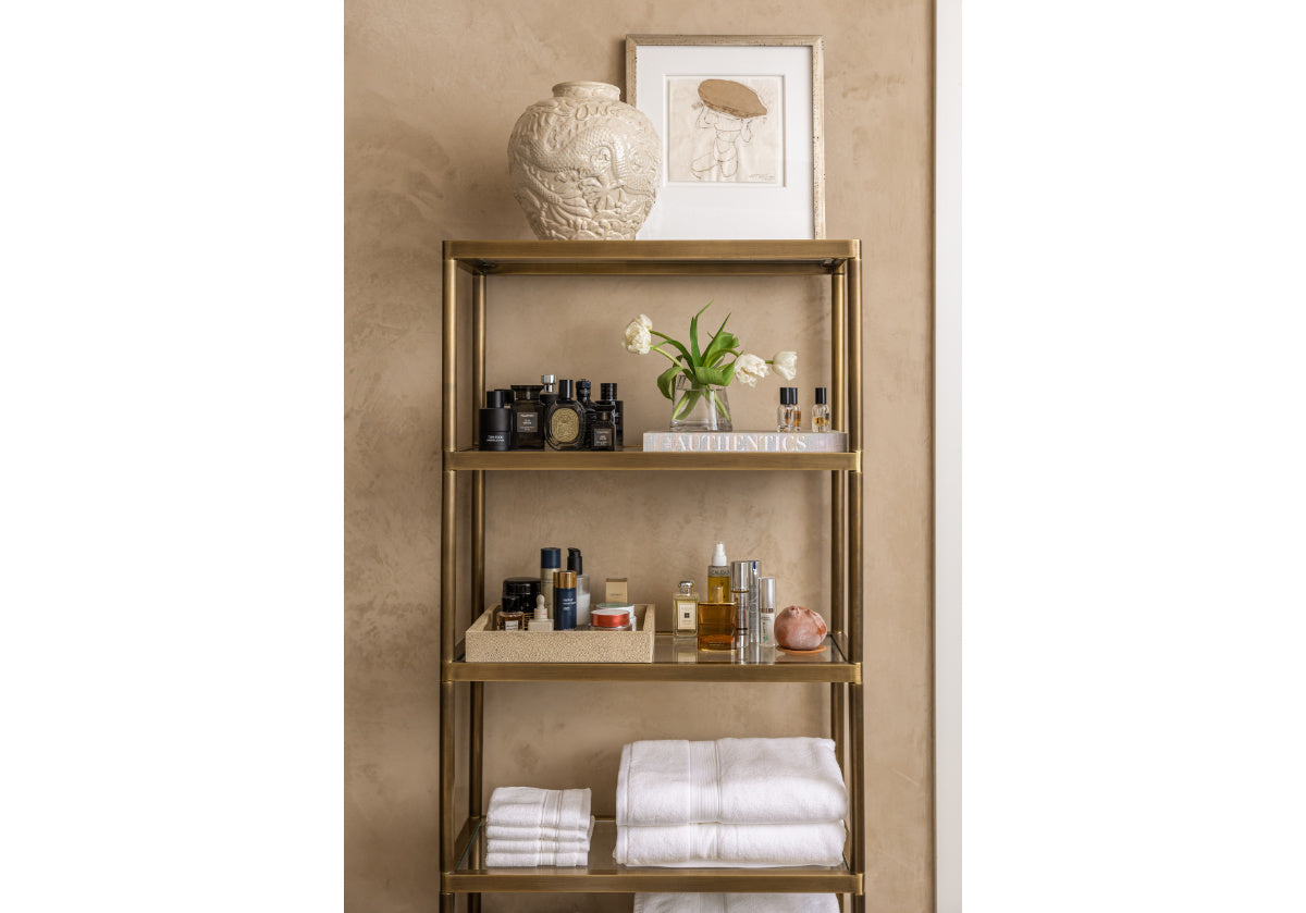 TALL BEATRICE BRASS ETAGERE