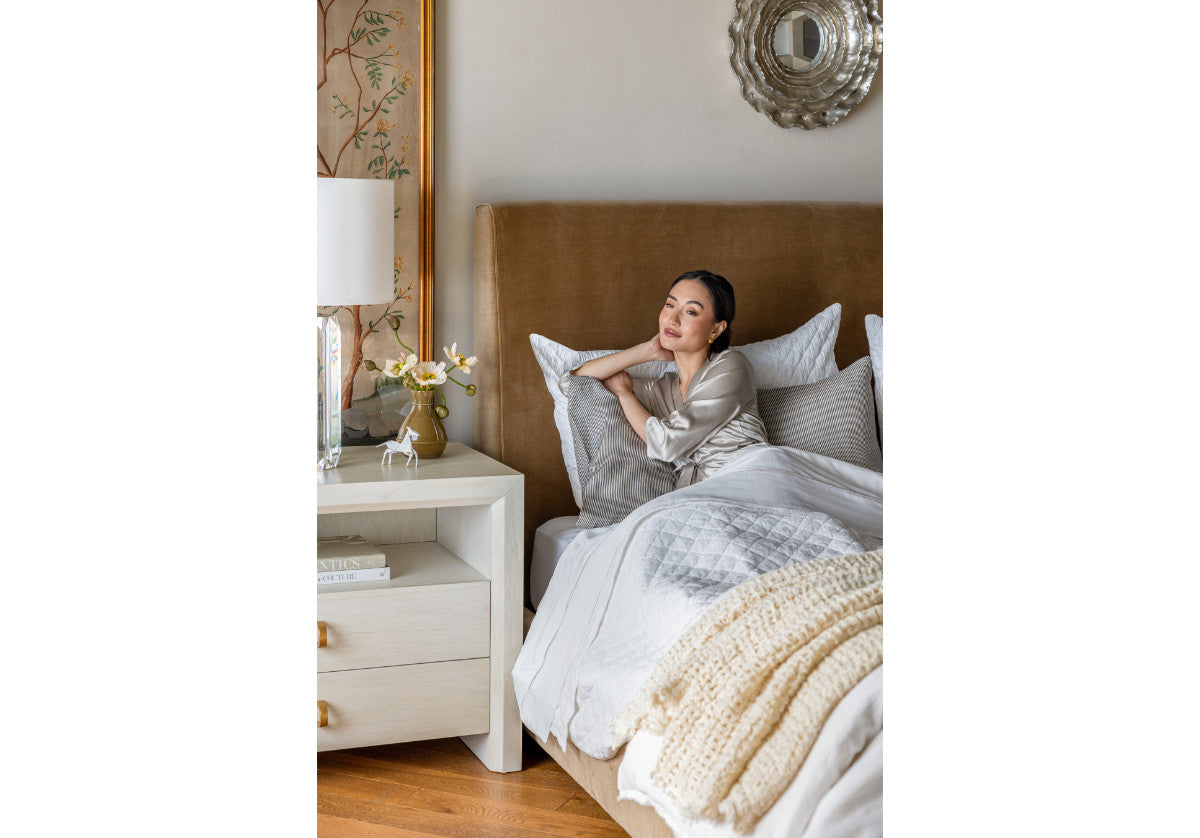 MONROE BED | King | Latte Velvet