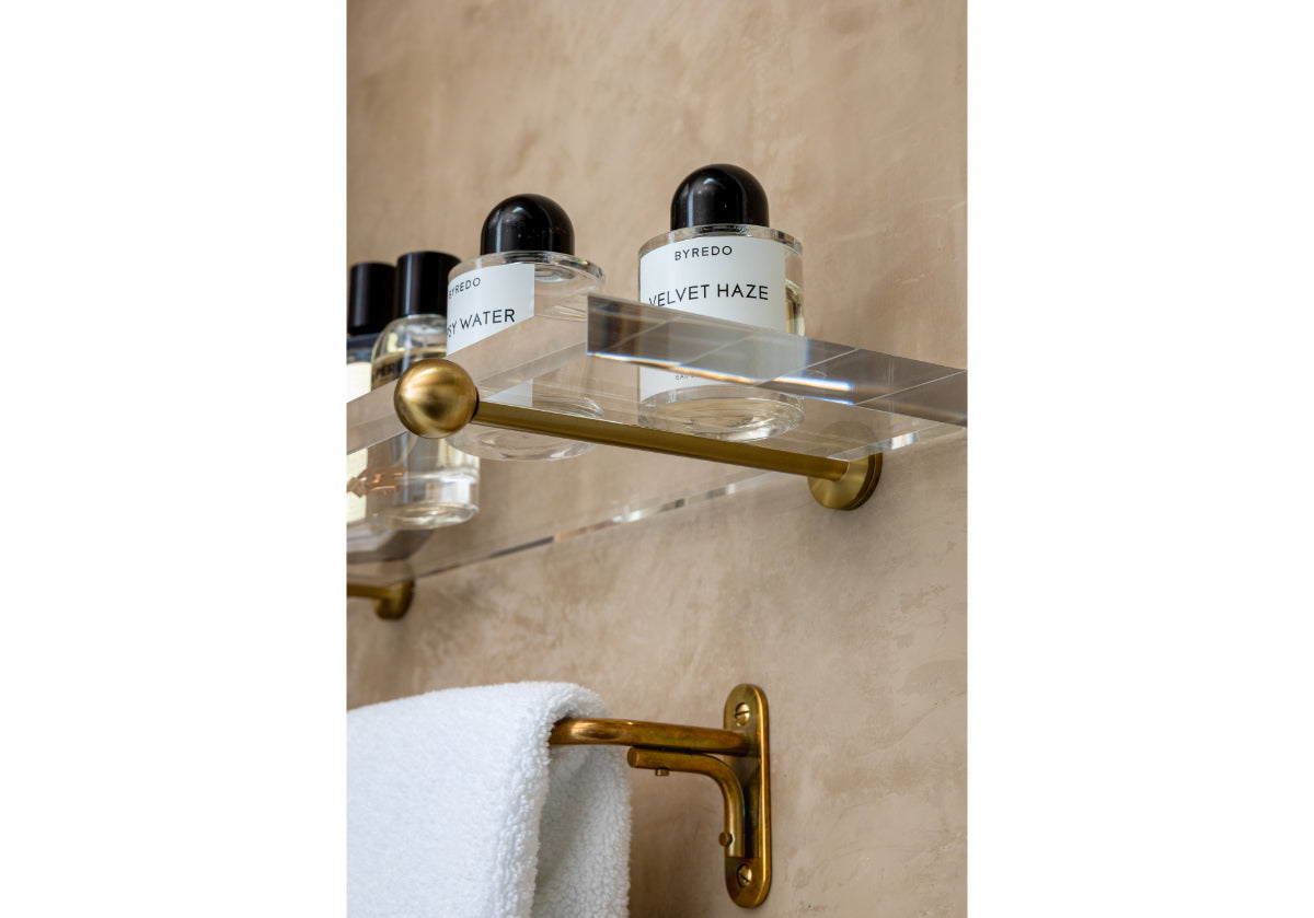 LUCIE LUCITE WALL-MOUNTED SHELF