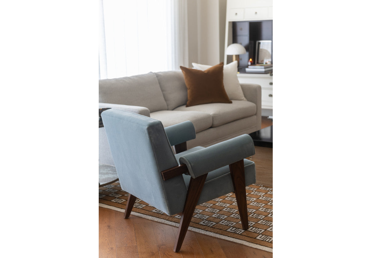 JUDE LOUNGE CHAIR | Capri Vegan Mohair