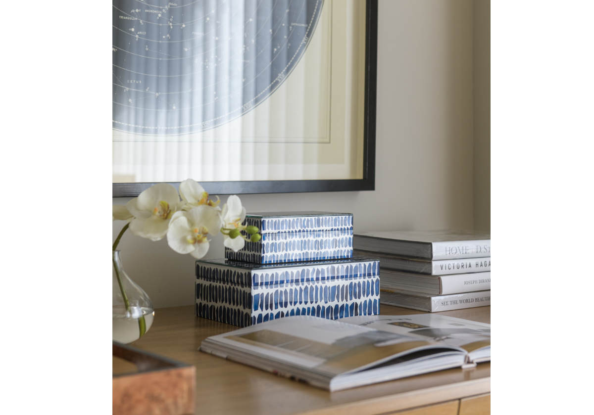 INDIGO BRUSHSTROKE BOX
