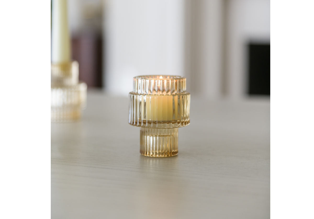 VINTAGE RIBBED CANDLE HOLDER
