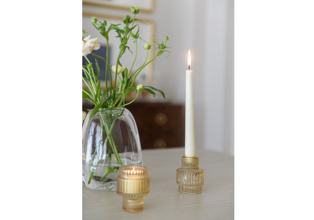 VINTAGE RIBBED CANDLE HOLDER