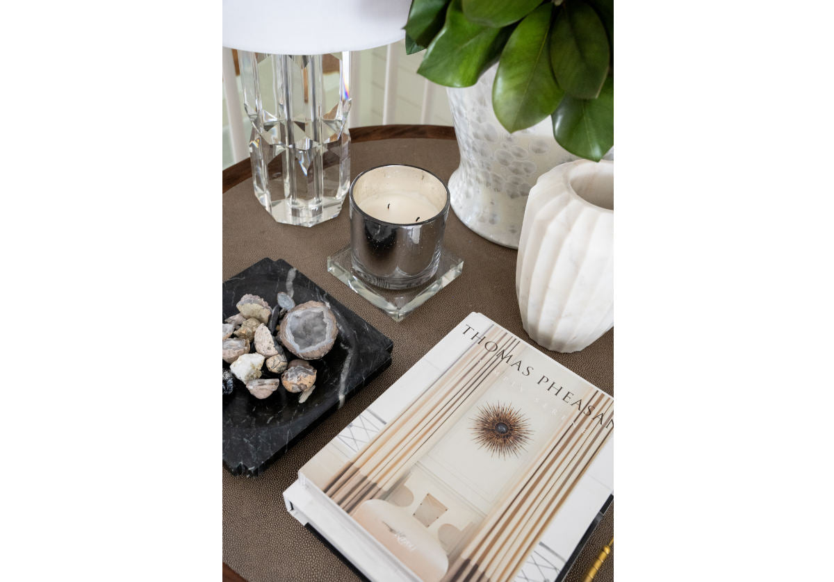 CRYSTAL CANDLE DISH