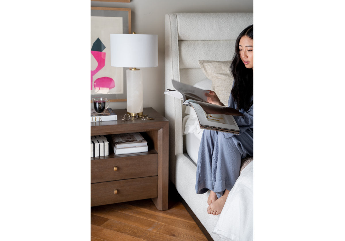 FRANKIE BED | King | Oatmeal Boucle