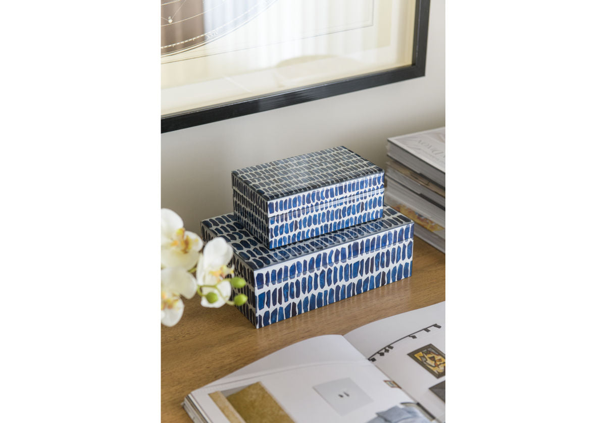 INDIGO BRUSHSTROKE BOX