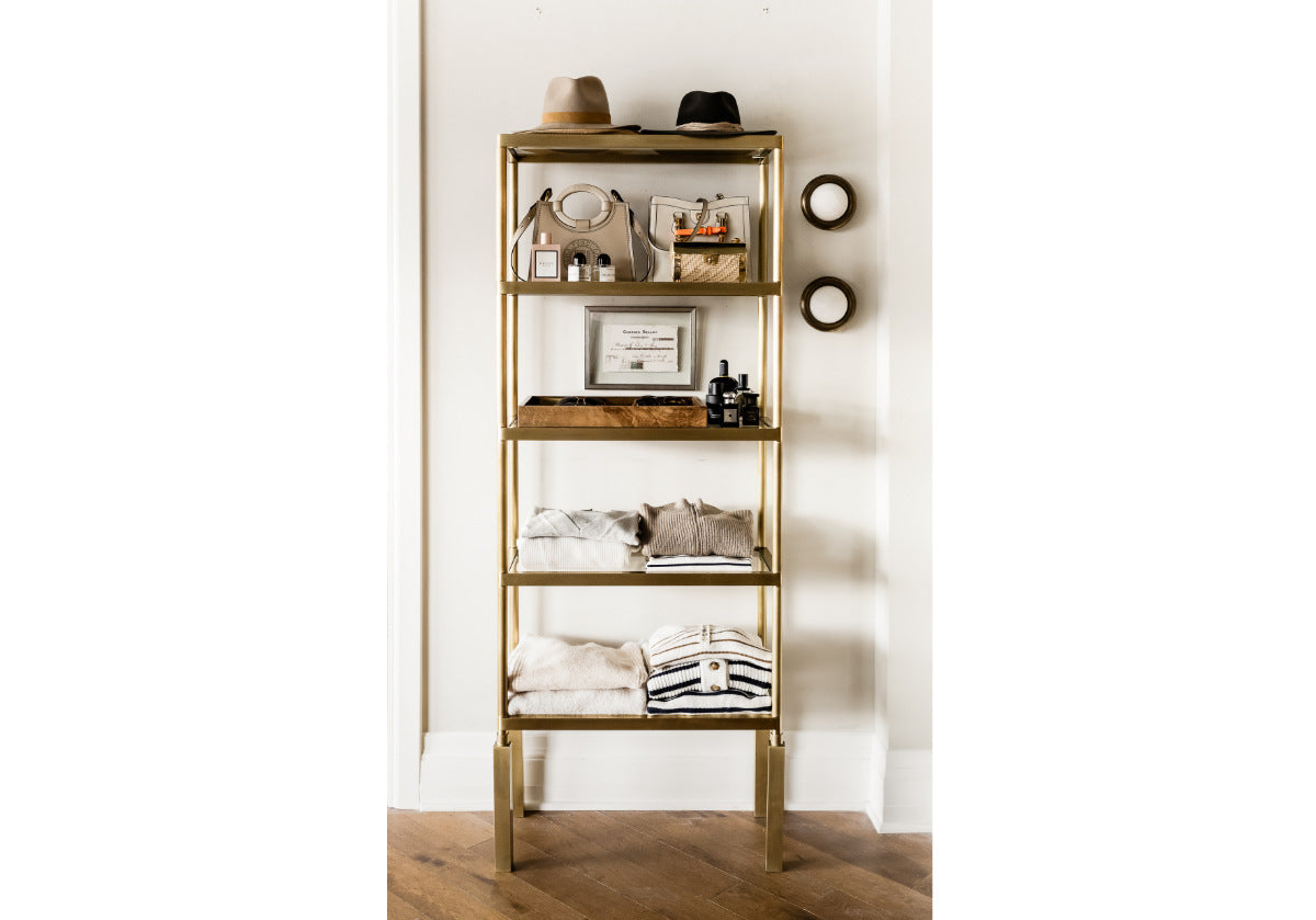 TALL BEATRICE BRASS ETAGERE
