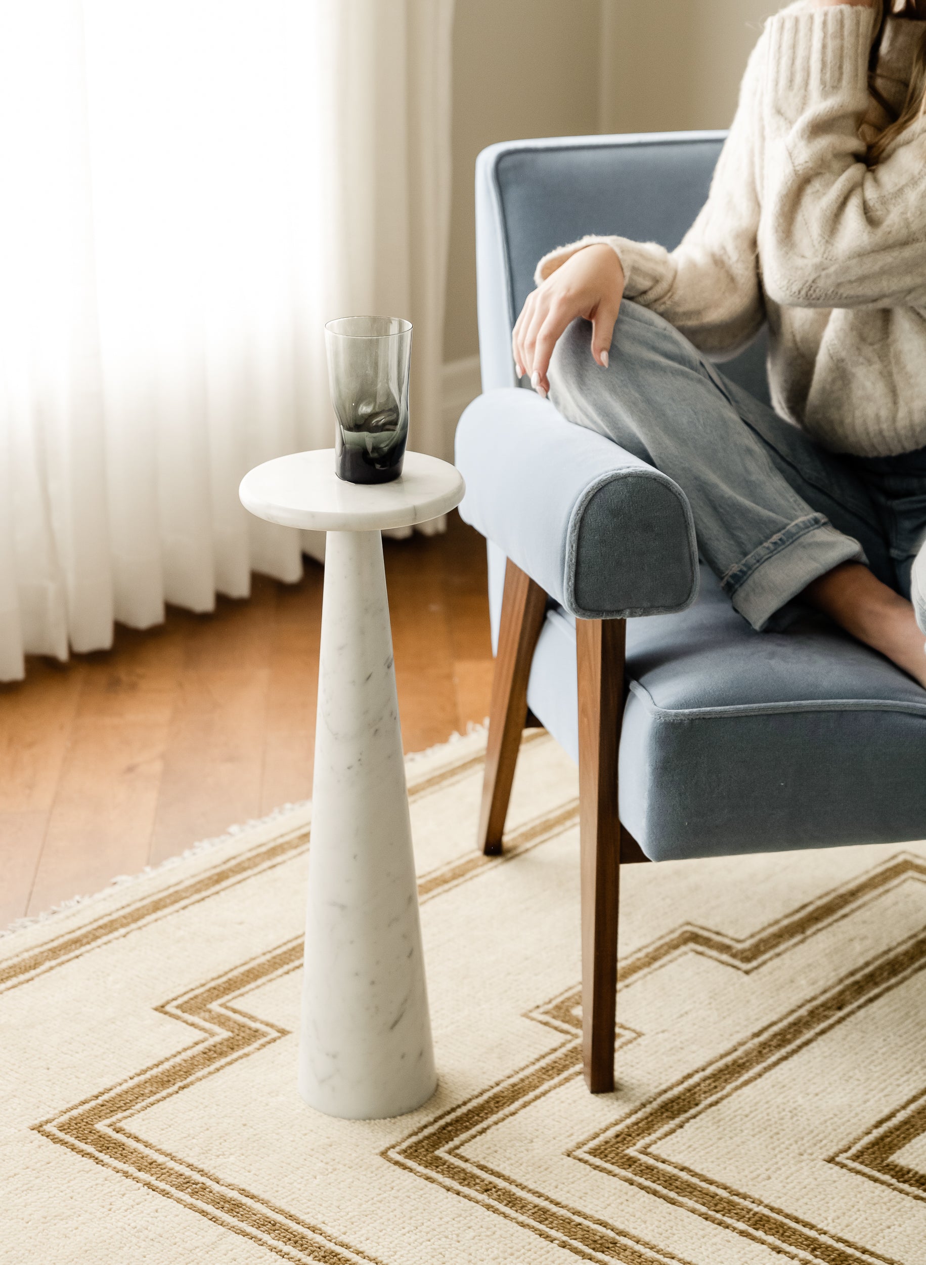 JUDE LOUNGE CHAIR | Capri Vegan Mohair