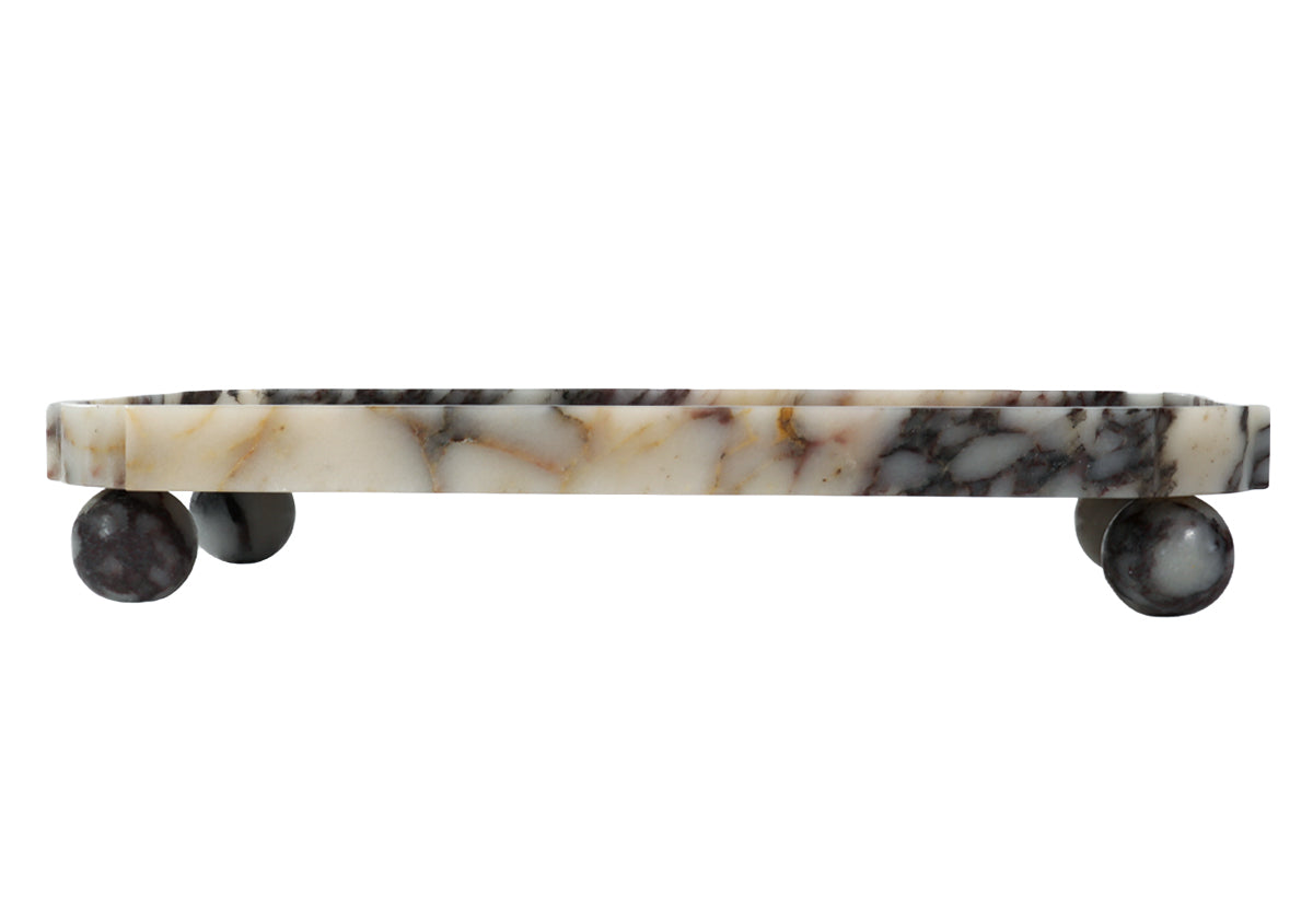 GRAND MARBLE FOOTED TRAY