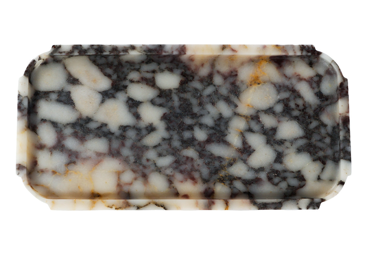 GRAND MARBLE FOOTED TRAY