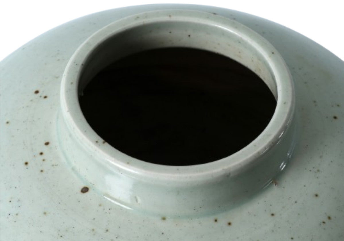 gray and tiny black speckled jar top.