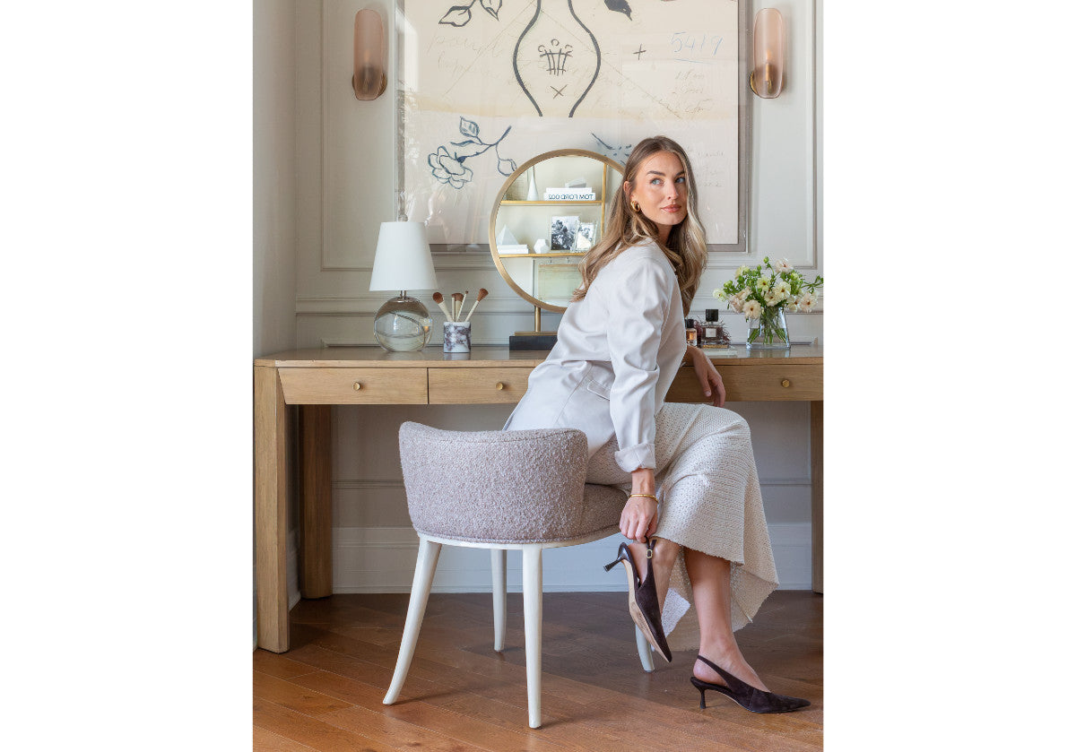KELLY VANITY STOOL | Berber Linen