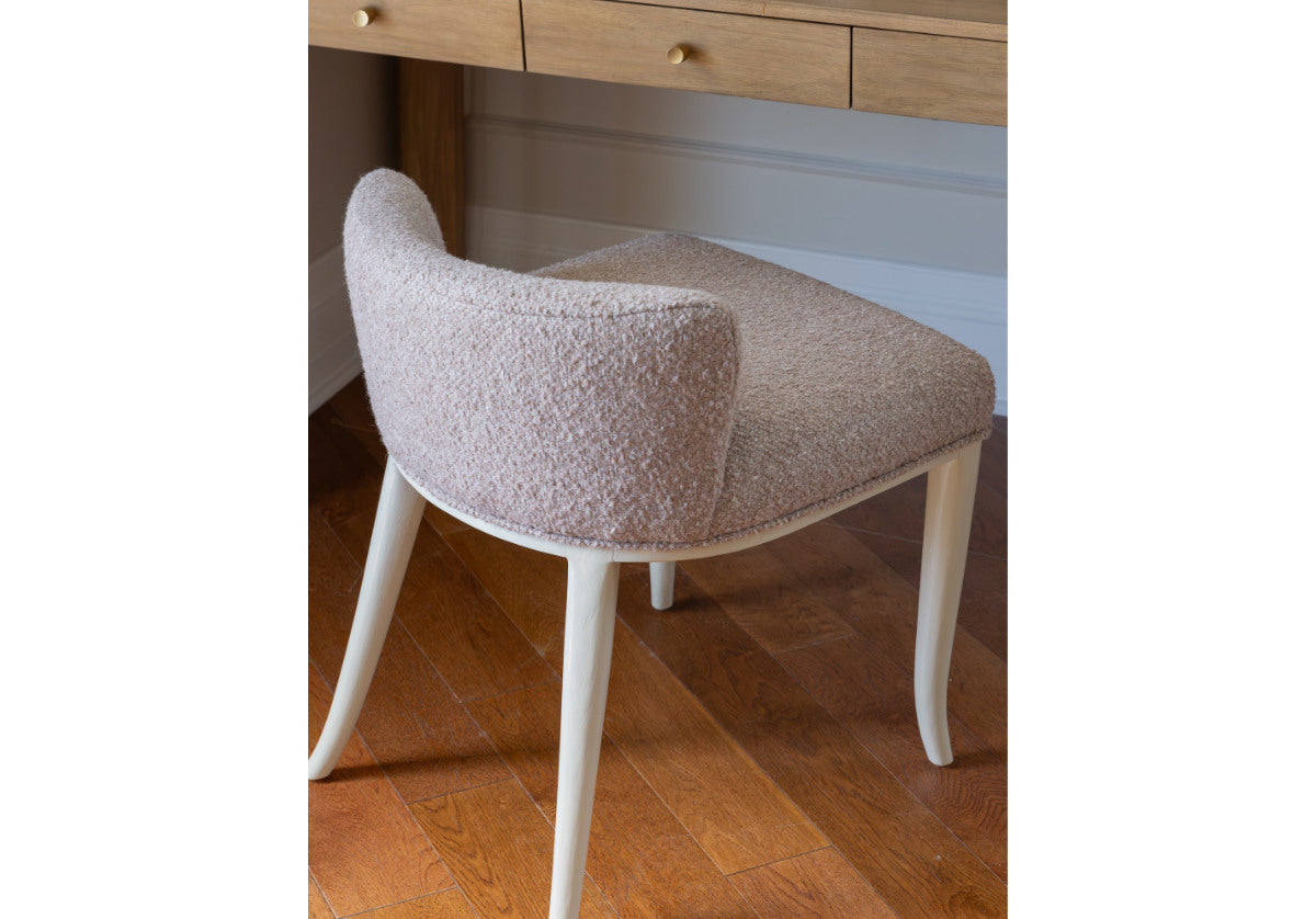 KELLY VANITY STOOL | Berber Linen