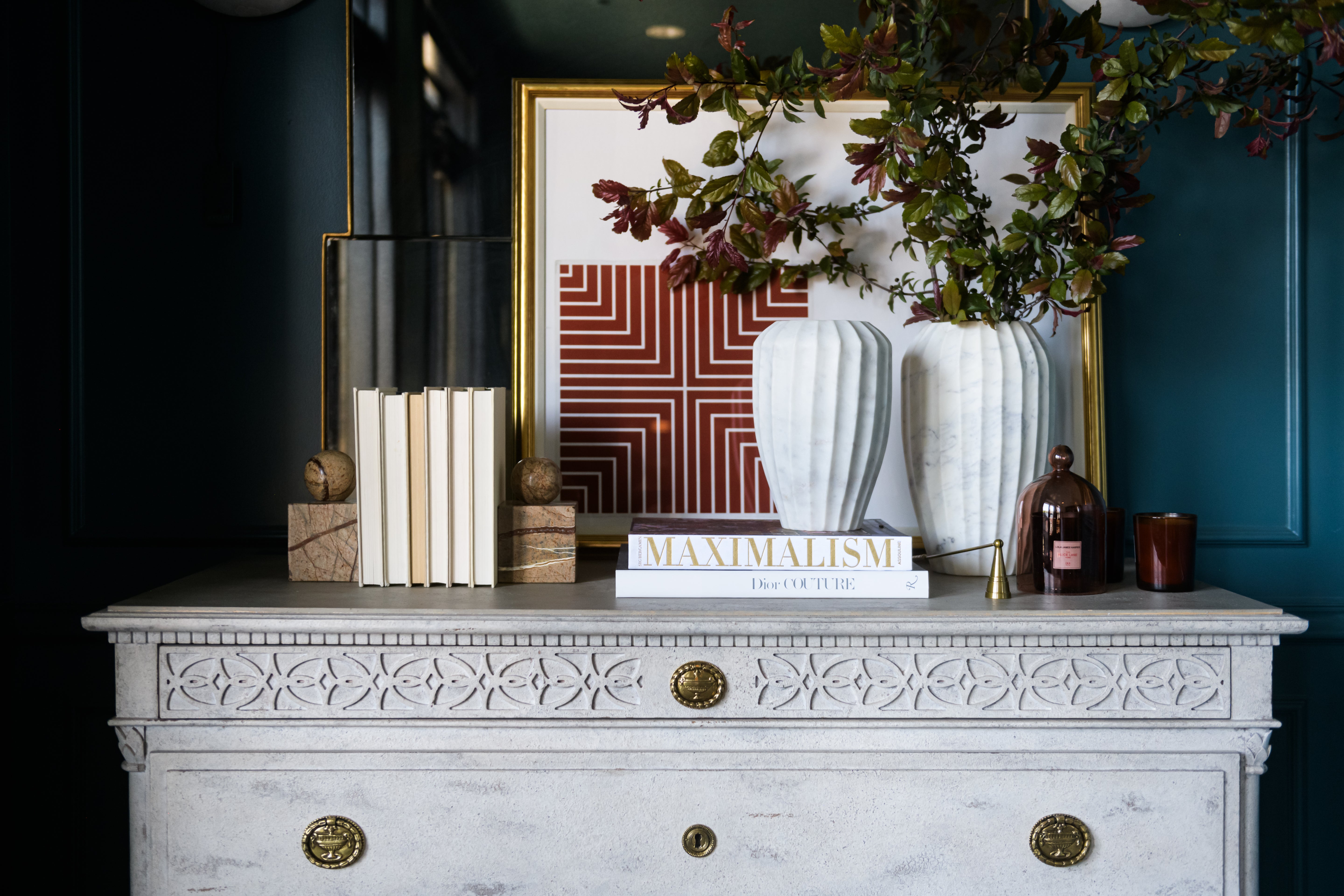 FLORA MARBLE VASE | White