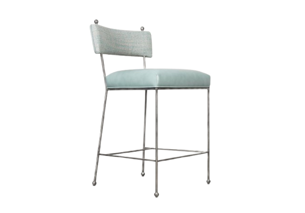 YVETTE COUNTER STOOL | Ocean Leather & Tweed