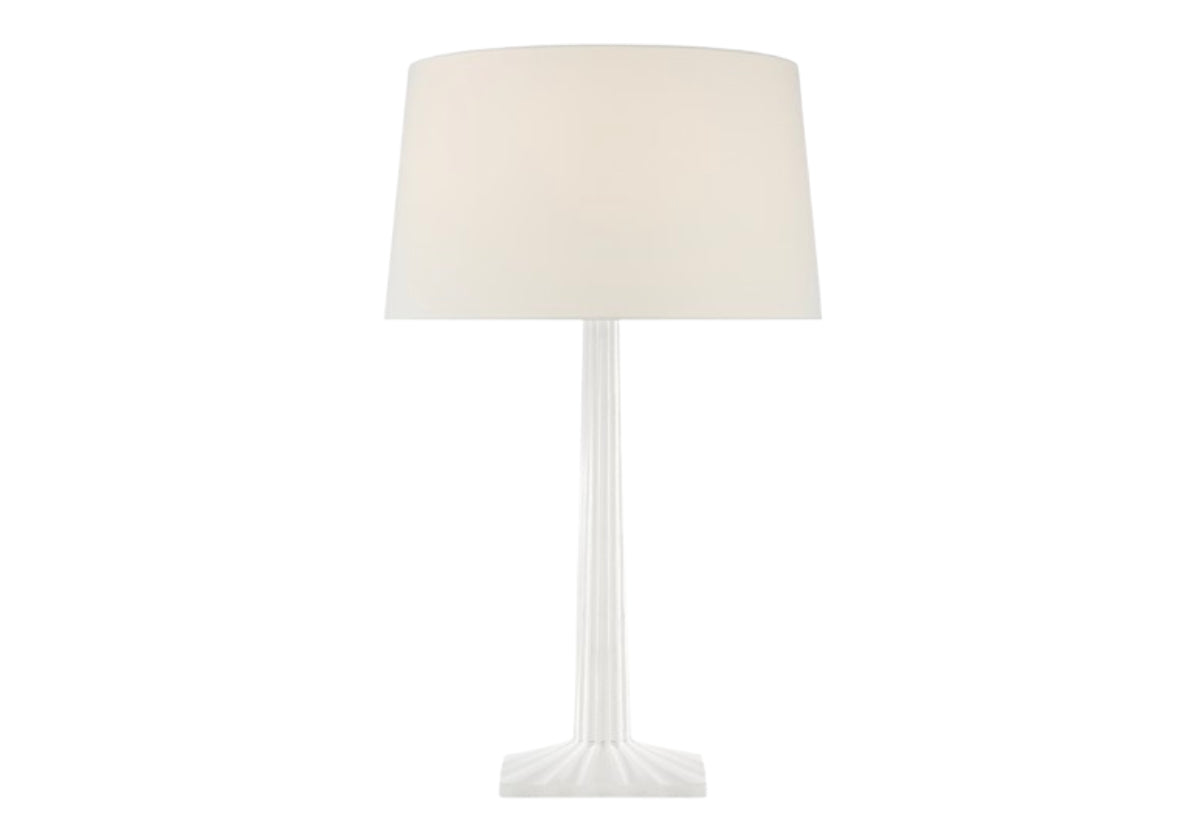 STRIE FLUTED COLUMN TABLE LAMP | Plaster White