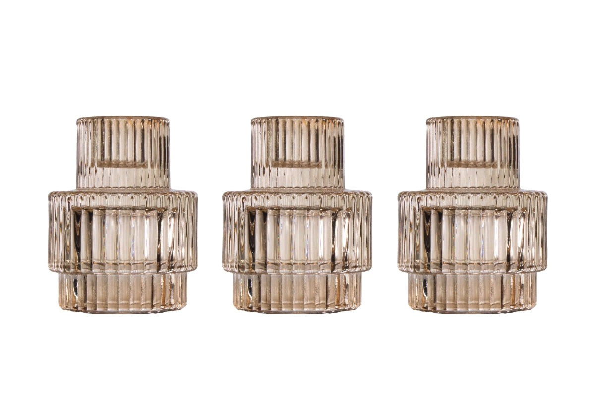 VINTAGE RIBBED CANDLE HOLDER