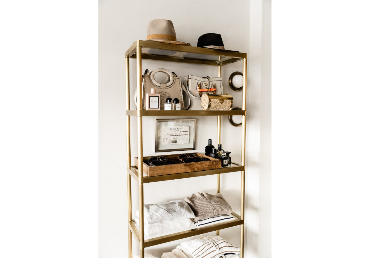 TALL BEATRICE BRASS ETAGERE