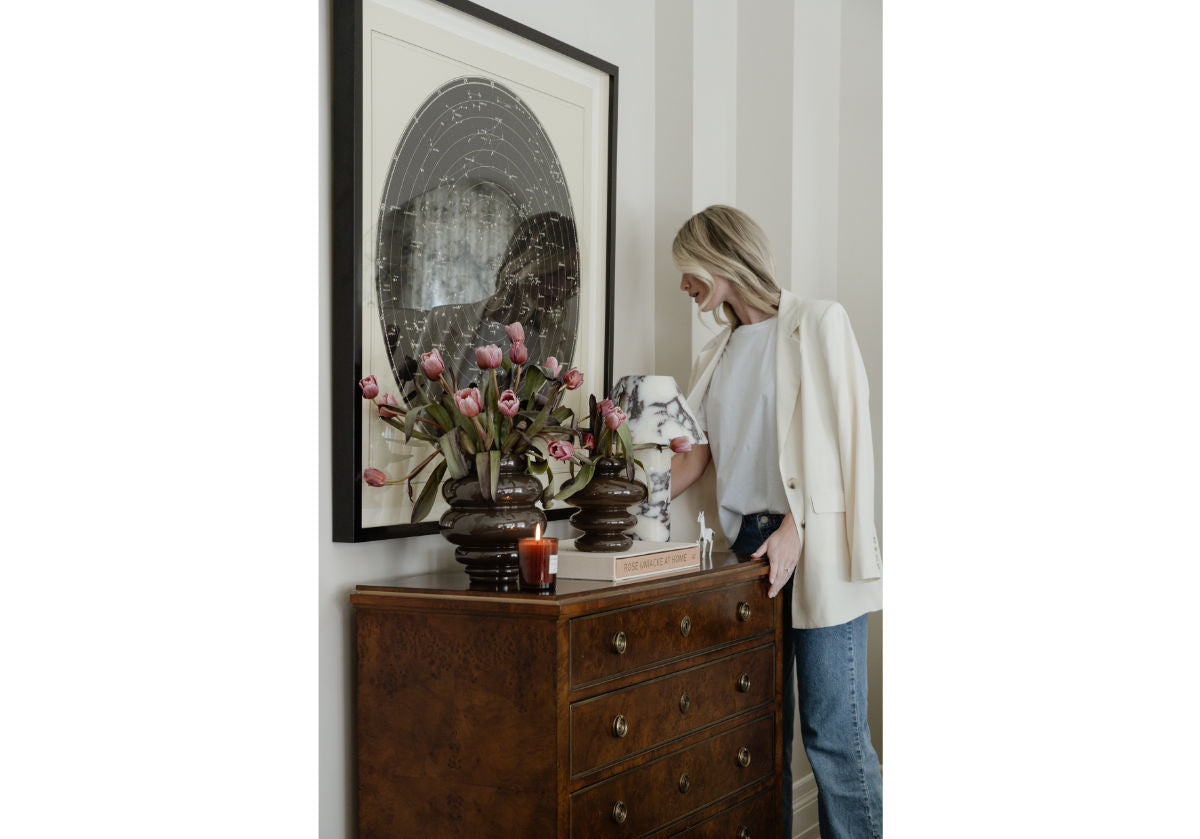 GLASS CHANNEL VASE | Cocoa
