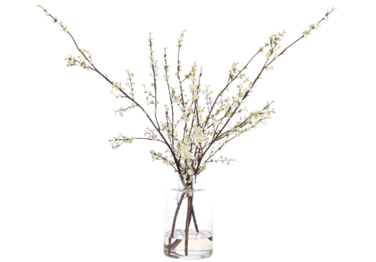 WHITE BRANCH PLUM BLOSSOM | 39"