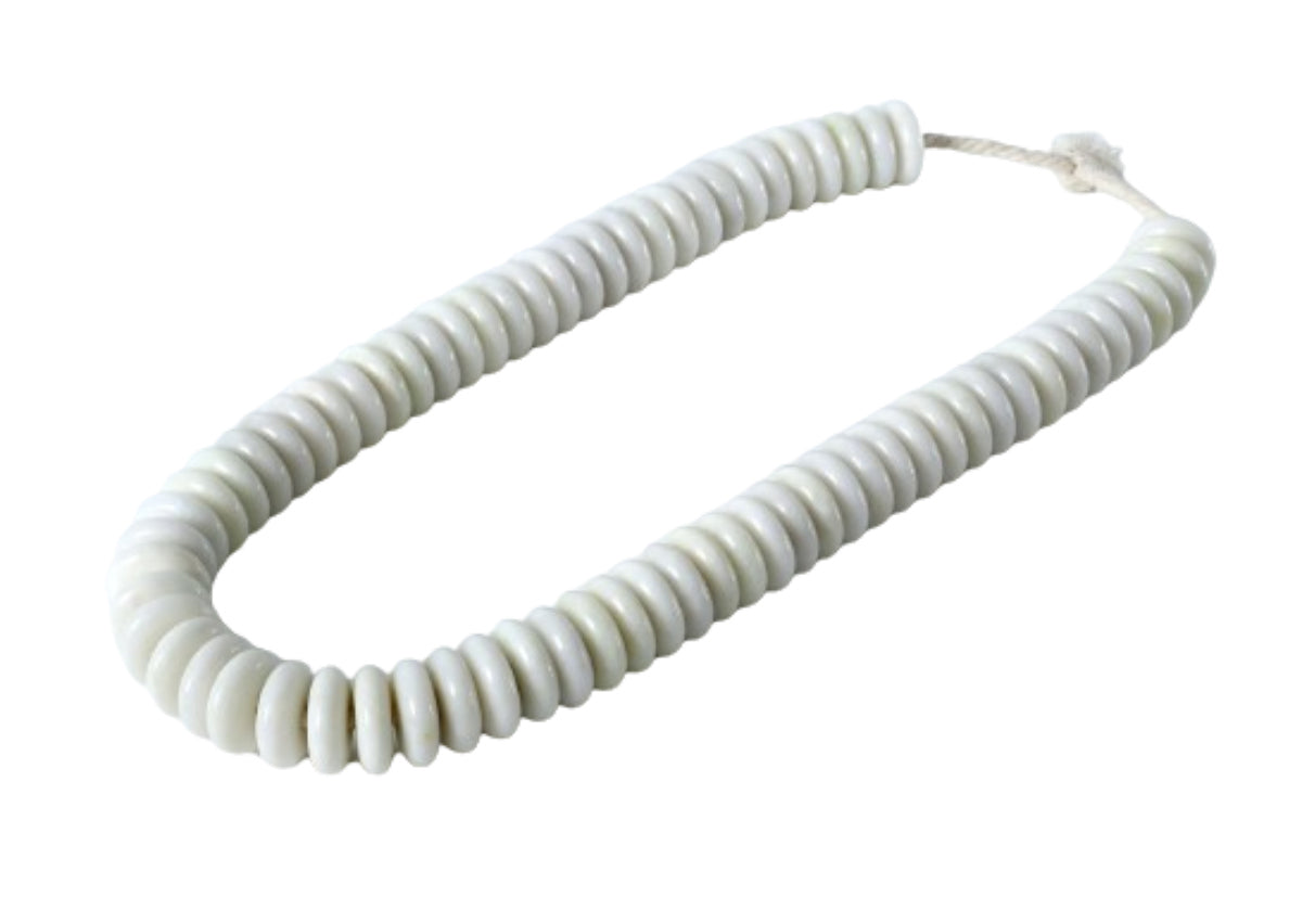 WHITE JADE BUTTON BEADS