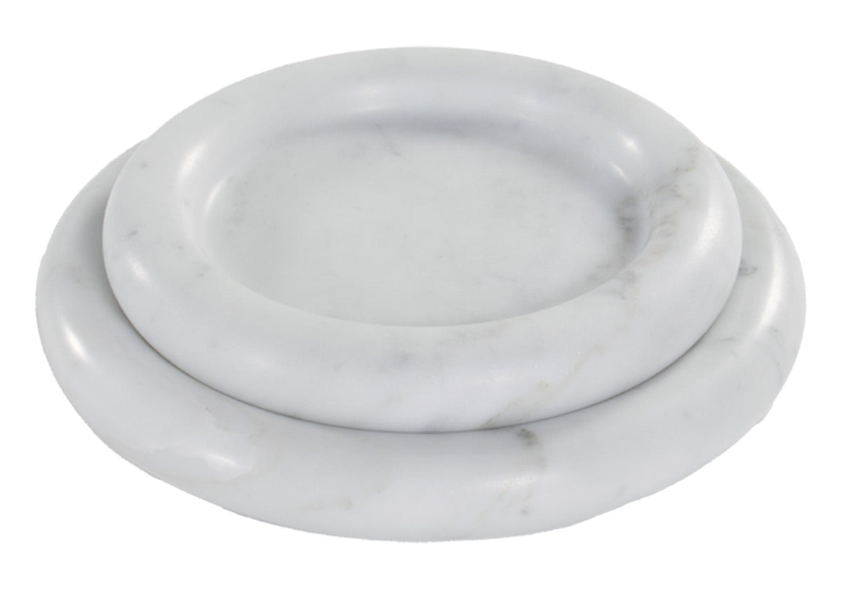 product picture of marble milan dish. both small and large sizes pictured.