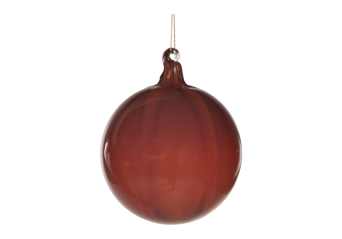 VINTAGE RED GLASS ORNAMENT