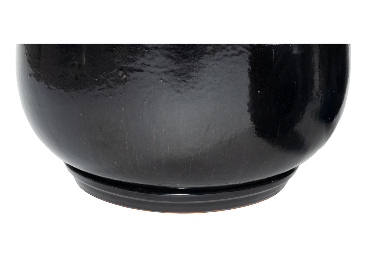 BLACK CERAMIC PLANTER | Set of 4 | Hand Glazed Ebony