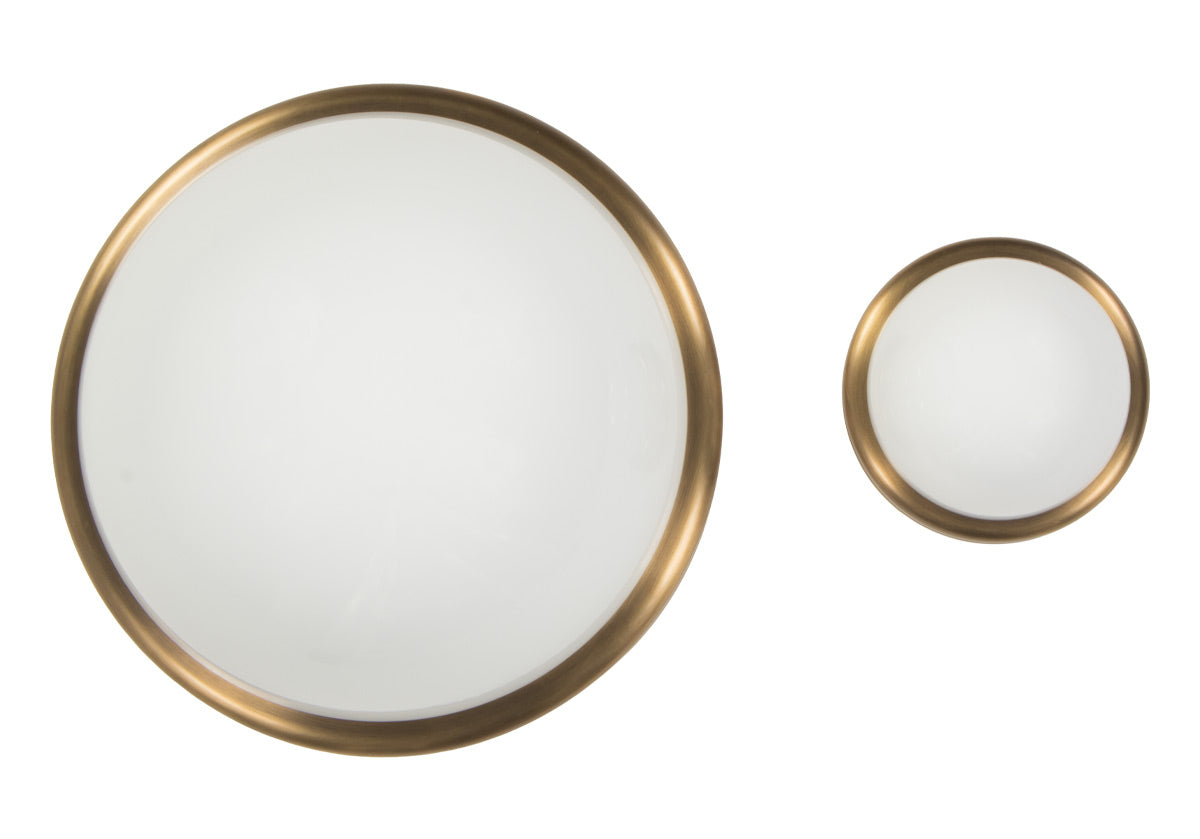 ALYS FLUSH MOUNT | Glass & Brass