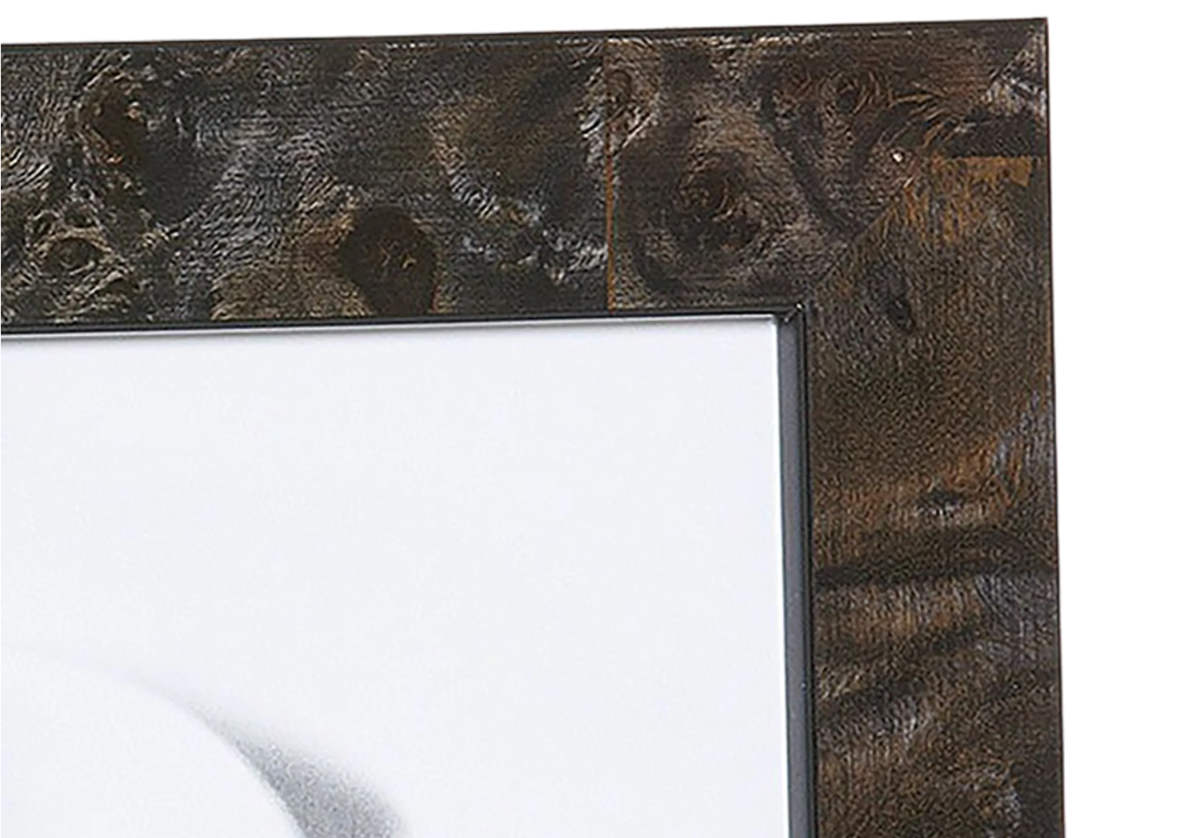 GRAY BURLWOOD FRAME